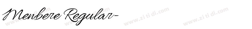 Menbere Regular字体转换